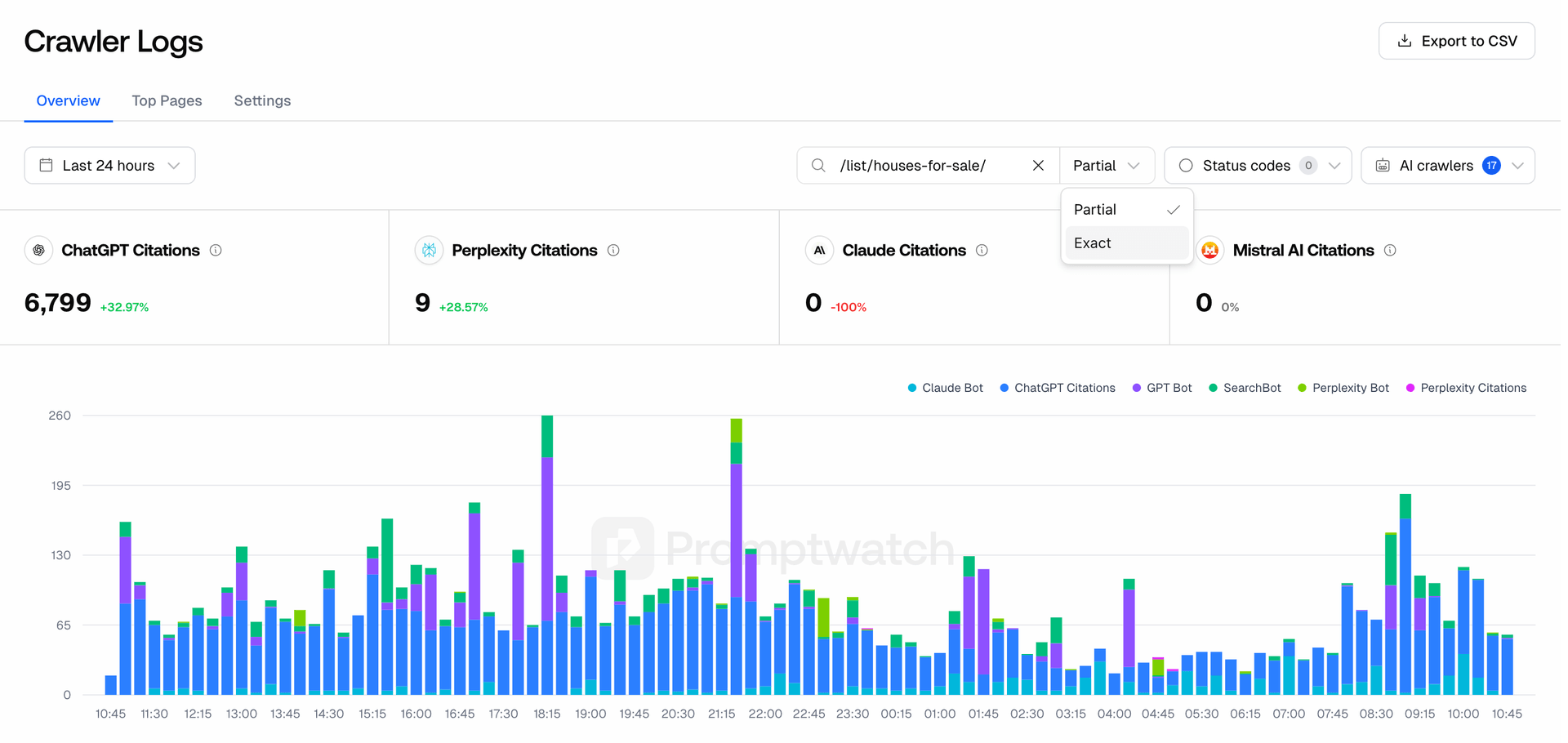 Screenshot for Flexible Path Filters in Crawler Logs