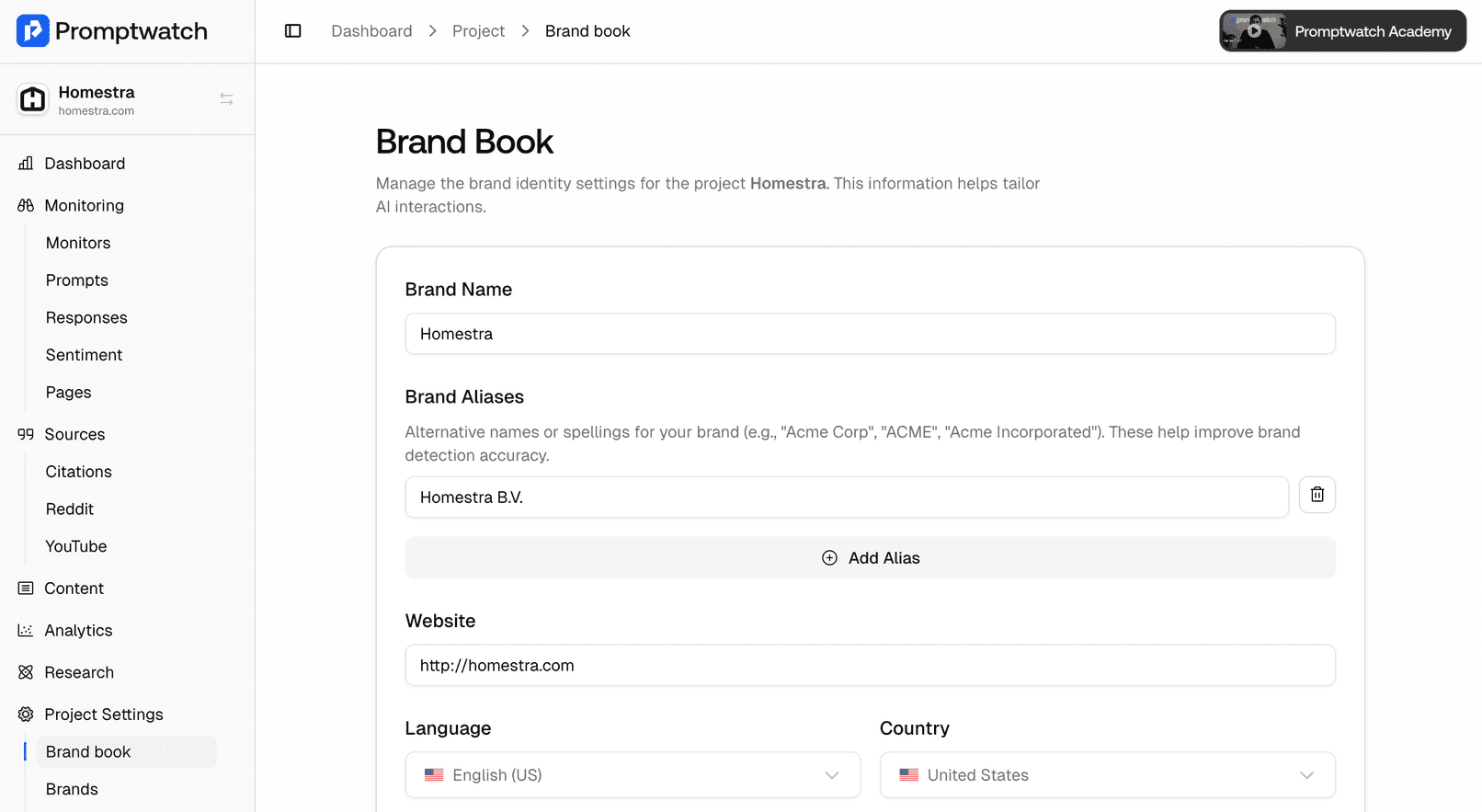Screenshot for Brand Aliases for Better Detection